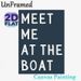 Boat Meet-up Slogan Painting Poster, Minimalist Handwritten White Lettering Dark-toned Poster, Stylish Understated Decor Ideal For Coastal Home, Lake_maomaolike.com