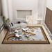 Living Room Rug Large Size Gorgeous Gold Frame Design Bedroom Rug Plush Thickened Machine Washable Thickened Underlay Interior Decorative Rug_maomaolike.com