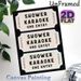 Shower Karaoke Ticket Painting Poster, Vintage-style Retro Ticket-shaped With Neon Outline Poster, Playful Bathroom-themed Decor Ideal For Home_maomaolike.com