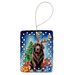 Chocolate Christmas Reindeer Porcelain Ornament Christmas Tree Hanging Decorations For Home Christmas Holiday, Rectangle, Gift, Multicolor_maomaolike.com
