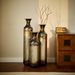 Floor Metal Vase Modern Style Decoration Home Droplet Shaped White Metal Vase 3-piece Set Gorgeous Home Decoration Large Glazed Metal Vase_maomaolike.com