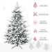 8 Foot Pine Snow Flocked Artificial Christmas Tree With 1479 Realistic Cedar Branches, Auto Open, Home Holiday Decoration, Green_maomaolike.com