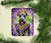 Kerry Blue Terrier King Of Mardi Gras Porcelain Ornament Christmas Tree Hanging Decorations For Home Christmas Holiday, Rectangle, Gift, Multicolor_maomaolike.com