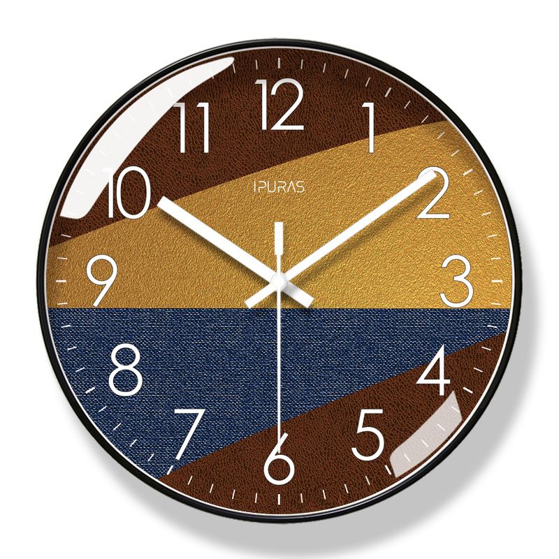 Yipula 6278 Wall Living Room Simple Marble Texture Nordic Fashion Home Quartz Clock_maomaolike.com
