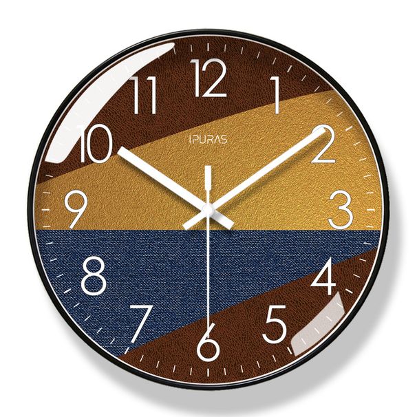 Yipula 6278 Wall Living Room Simple Marble Texture Nordic Fashion Home Quartz Clock_maomaolike.com