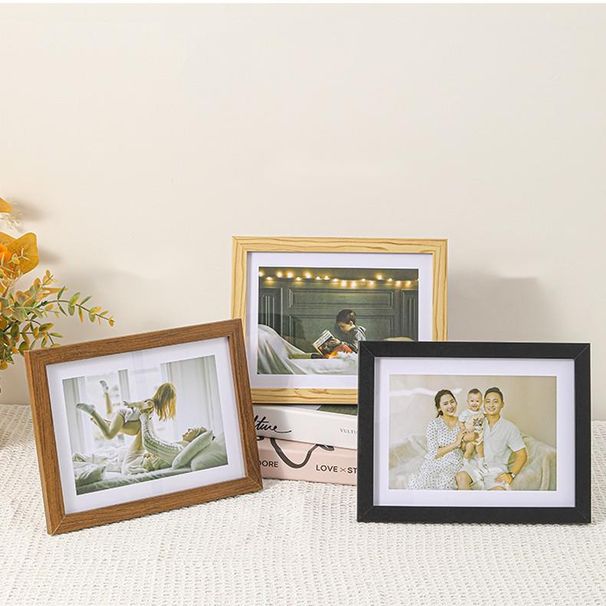 Creative Handmade Wooden Wholesale 6inch 7inch 8inch A4 Display Stand Wall-mounted Photo Frame Living Room Decoration_maomaolike.com
