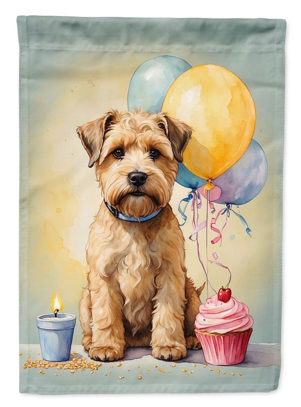 Wheaten Terrier Happy Birthday Garden Flag Mailbox Flag Decorative Yard Flag Banner Outside Patio Artwork Yard Flower Beds, Garden Size, Multicolor_maomaolike.com