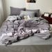 Wholesale INS Japanese Simple Pure Waffle Jacquard Four-Piece Nordic Style Full Yarn-Dyed Washed Cotton 4-Piece Set_maomaolike.com