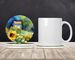 Sunflowers In Watercolor Large Sandstone Coasters Pack Of 4 Absorbent Round Coasters Decor Gifts For Men Or Women, 4 In, Multicolor_maomaolike.com