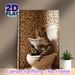 Leopard On Toilet Painting Poster, Whimsical Anthropomorphic Leopard Reading Newspaper Poster, Playful Humorous Decor Option For Bathroom_maomaolike.com