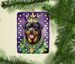 Rottweiler King Of Mardi Gras Porcelain Ornament Christmas Tree Hanging Decorations For Home Christmas Holiday, Rectangle, Gift, Multicolor_maomaolike.com