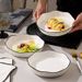 Scandinavian 8.1" Porcelain Dinner Plate - High-Fired Embossed Relief & Scalloped Edge | Micro-Smooth Glaze For Effortless Cleaning_maomaolike.com