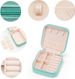 Mini Jewelry Travel Case,Small Jewelry Box,Traveling Jewelry Organizer,Portable Jewellery Storage Holder For Rings Earrings Necklace Bracelet Bangle For Girls Women(Blue - 1 Pack) Brand: VOMNA_maomaolike.com