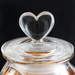 Glass Candy With Heart Shaped Lid Coffee Jar Dried Fruit Kitchen Supplies Food Storage Containers_maomaolike.com