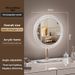 Round Makeup With Light Large Desktop LED Beauty Dressing Table Smart Touch Acrylic Crystal Mirror_maomaolike.com