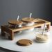 Glass Spice Jar Set Kitchen Seasoning Containers With Wooden Stand Salt Sugar Shakers Airtight Lids Easy Pour Design_maomaolike.com