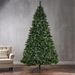 9 Ft Glitter Bristle Mixed Hinged Tree With 72 Red Berry And 73 Pine Cones And 2099 Branch Tips_maomaolike.com