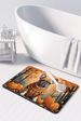 Fawn French Bulldog Fall Memory Foam Kitchen Mat Machine Washable Anti-Fatigue Mat Cushion Comfort Bath Mat Or Kitchen Rug_maomaolike.com
