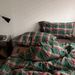 Wholesale INS Vintage Style Retro Green Plaid Nordic Simple Mixed Pure Washed Four-Piece All Cotton 4-Piece Set_maomaolike.com