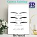 PMU Brow Styles Painting Poster, Minimalist Monochrome Line-art & Shaded Brow Styles Poster, Clearly Displays Microblading, Combination & Microshading_maomaolike.com