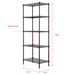Adjustable Modular Metal Shelving Unit Heavy Duty Kitchen Storage Rack Organizer Microwave Shelf Black Space Saving For Home Garage Pantry_maomaolike.com