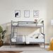 Twin Over Full Bunk Bed With Flexible Ladder,Kids Solid Wood Bed Frame,Strong Wooden Slats, Non-Toxic Finishes, No Box Spring Needed,Gray_maomaolike.com