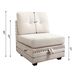 Vintage Modular Sectional Sofa, Convertible Multiple Combination Sofa Couch With Storage, Memory Foam, Vintage Copper Nail Modular Sectionals M-Middle Module Beige (1 Middle Stool)_maomaolike.com