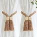 Hot Selling New Country Style Curtain Tiebacks Natural Wood Strong No-Drill Magnetic Buckle Rope Tie Band 2p-set_maomaolike.com