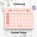 Boho Reward Chart Painting Poster, Warm Pastel Pink Bohemian Style Poster, Practical Chart To Track Daily Tasks And Reward Goals, Ideal For Home Or_maomaolike.com