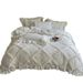 French Princess Style Four-Piece Set Washed Cotton Fresh Simple Sheet Bed Quilt Cover Four Seasons Girly Heart Ins_maomaolike.com