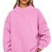 Women's sweatshirt long sleeve turtleneck pullover sweatshirt casual sweatshirt fleece top_maomaolike.com