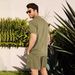Men's Clothing Linen Short Sleeve Shirt Set Linen Summer Loose Casual Cotton Linen Cardigan Shirt Shorts_maomaolike.com