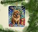 Tibetan Mastiff Christmas Reindeer Porcelain Ornament Christmas Tree Hanging Decorations For Home Christmas Holiday, Rectangle, Gift, Multicolor_maomaolike.com