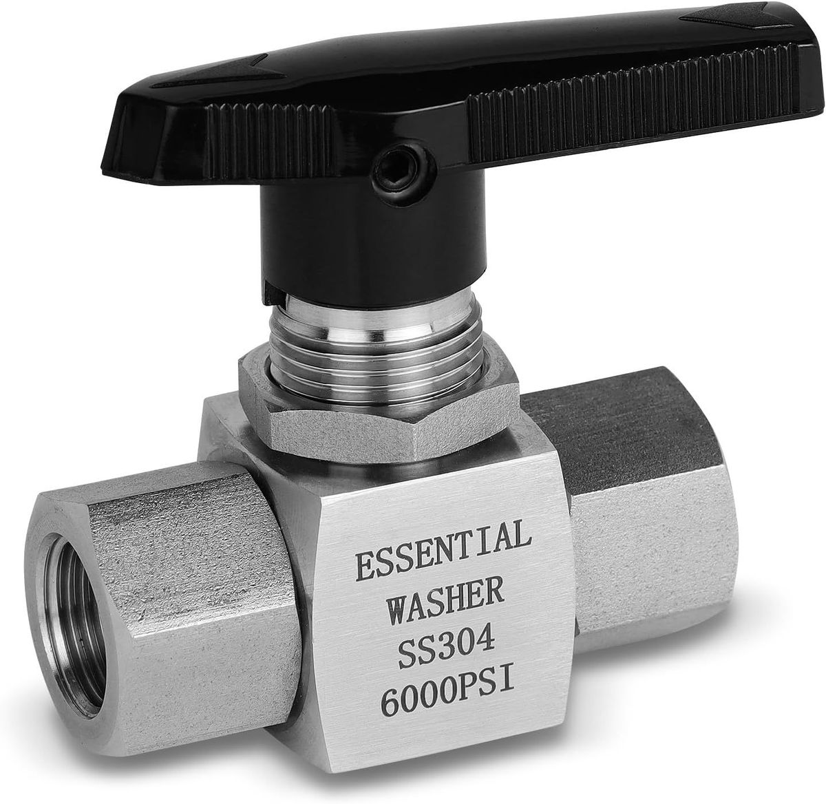 ESSENTIAL WASHER High Temp Pressure Washer Ball Valve, Stainless Steel 6000 PSI, 3/8" Female BSP Shut Off Valve_maomaolike.com