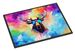 Hippie Animal Moose Doormat Front Door Mat Indoor Outdoor Rugs For Entryway, Non Slip Washable Low Pile, 24H X 36W_maomaolike.com