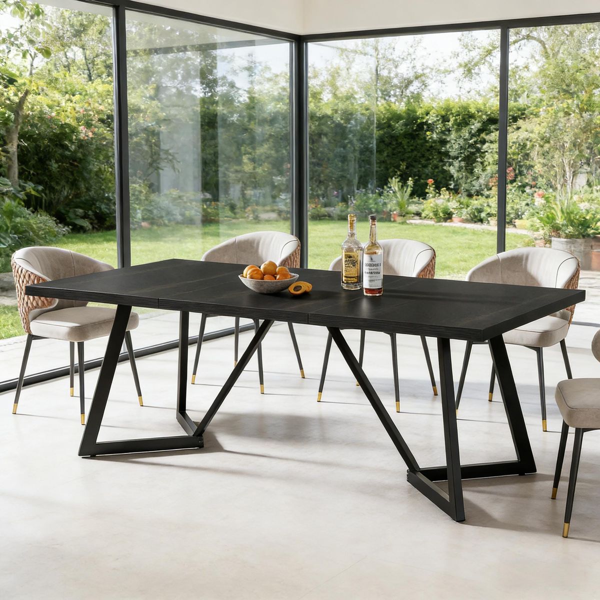 Dining Table, Modern Rectangular Kitchen Table For 6-8_maomaolike.com