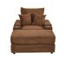 Spring Upholstered Armchair And Ottoman Set - Comfortable Single Sofa With Cup Holder , Corduroy Fabric And Storage, Perfect For Living Room Or Bedroom (Camel )_maomaolike.com