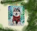 Alaskan Malamute Christmas Porcelain Ornament Christmas Tree Hanging Decorations For Home Christmas Holiday, Rectangle, Gift, Multicolor_maomaolike.com