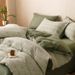 Home Textile Three Layer Yarn Jacquard Washed Cotton Bedding Four Piece Set Pure Cotton 100 Quilt Cover Bed Sheet Bed Sheet_maomaolike.com