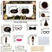 25Pcs Merry Christmas Happy New Year Photo Booth Props, Black Gold Paper Frames, Great For New Year Eve Party Photo Decor_maomaolike.com