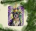 Staffordshire Bull Terrier King Of Mardi Gras Porcelain Ornament Christmas Tree Hanging Decorations For Home Christmas Holiday, Rectangle, Gift, Multicolor_maomaolike.com
