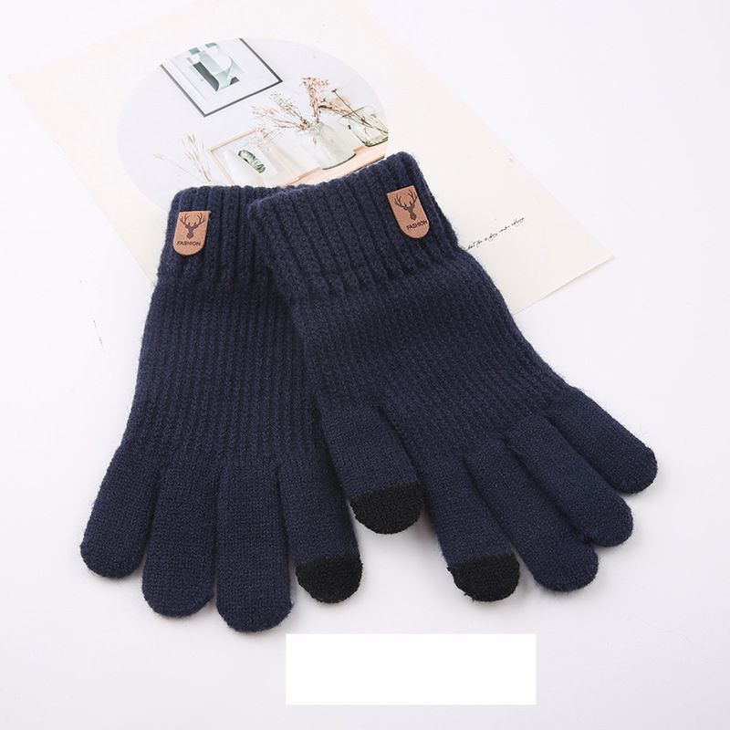 Sports Gloves Skiing Cycling Motorcycle Hiking Touch Screen Gloves Touch Screen Gloves Men's Thick Warm Wool Knit Gloves_maomaolike.com