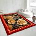 Living Room Rug Large Size Gorgeous Gold Frame Design Bedroom Rug Plush Thickened Machine Washable Thickened Underlay Interior Decorative Rug_maomaolike.com