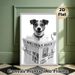 Dog Reading Newspaper Painting Poster, Monochrome Whimsical Dog With Glasses On Toilet Poster, Playful Humorous Decor Ideal For Bathroom, Living Room_maomaolike.com
