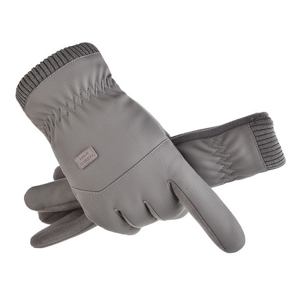 New autumn and winter fleece warm gloves outdoor riding touch screen windproof cold dew finger flip gloves men_maomaolike.com