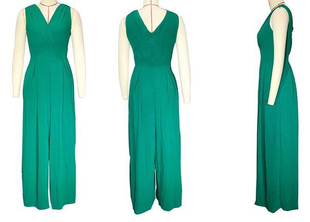 new slim jumpsuit high waist slimming jumpsuit straight wide leg pants for women_maomaolike.com