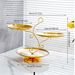 3 Tier Stainless Steel Cupcake Stand, Gold Metal Serving Tray Cake Holder Cake Display Stand For Holiday Dessert Table Decorations_maomaolike.com