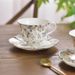 Blue And White Porcelain Coffee Cup And Plate Set, Ceramic Retro European Exquisite And High-end Feeling, Light Luxury Afternoon Tea Cup_maomaolike.com