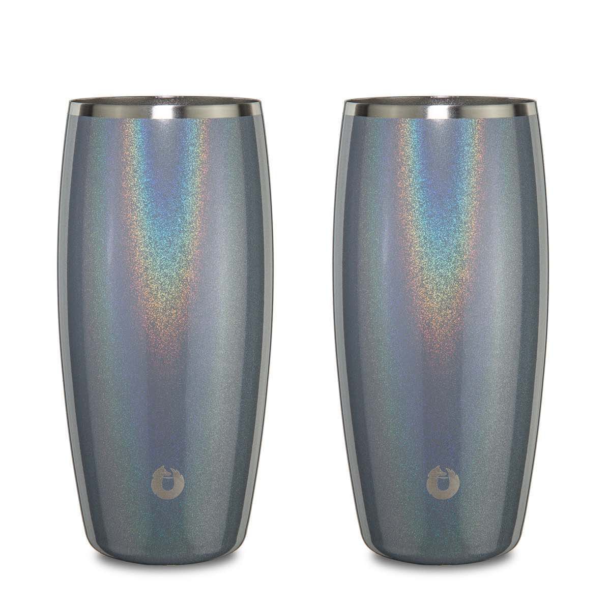 Stainless Steel Beer Glass Set, Set Of 2 - Shimmer Gray_maomaolike.com