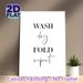 Laundry Themed Painting Poster, Minimalist Black-and-White Mixed Typography Poster, Sleek Functional Decor Ideal For Laundry Room_maomaolike.com